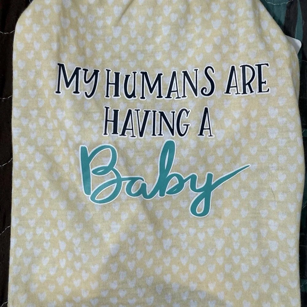 Dog Pregnancy Announcement Shirt My Humans Are Having A Baby Dog Vest Size XS